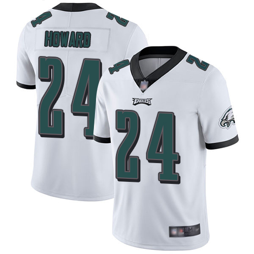 Men Philadelphia Eagles #24 Jordan Howard White Vapor Untouchable NFL Jersey Limited Player Football